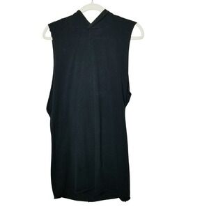 RTA‎ Joelle Sweatshit Black Sleeveless Hoodie Dress Tunic Top Layering Piece S